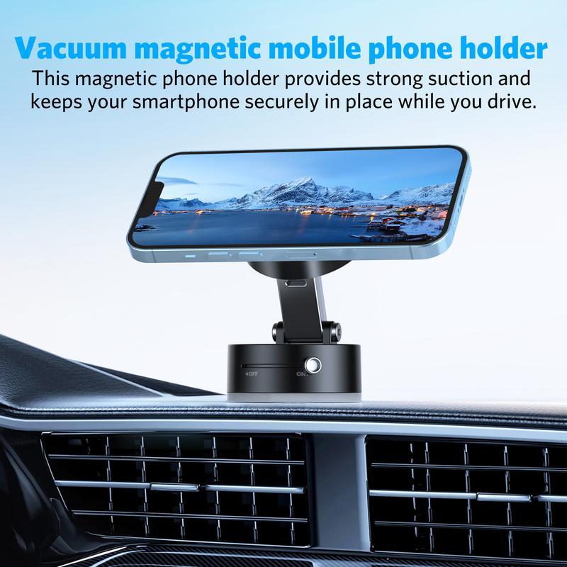 NganGee Vacuum Magnetic Phone Stand. Foldable And Retractable, Strongmagnet, Portable, Multi-Scene Useeasy To Use, Zero Bubbles, Your Screenstays Spotless