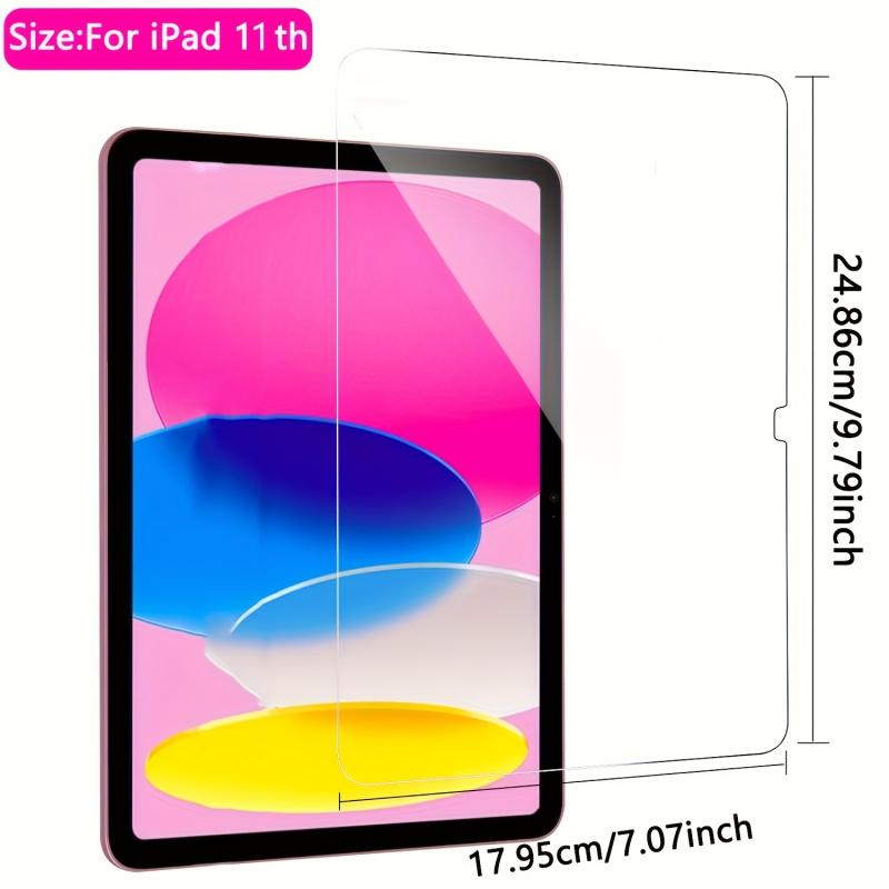 3-Pack Tempered Glass Screen Protector - Compatible with iPad 11th Generation A16, iPad 2022 10th Generation, 10.9inch - iPad Screen Protector, Suitable for iPad 7/8/9 Generation 10.2 / iPad Air 11 M3/M2 / iPad Pro 11 2018/2020/2021/2022