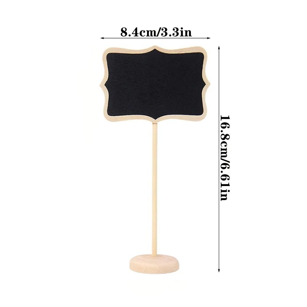 Mini Blackboard Signs Set, 10 Small Wooden Labels with Stand, Table Display Markers, Position Cards, Food Tags, Wedding Decorations