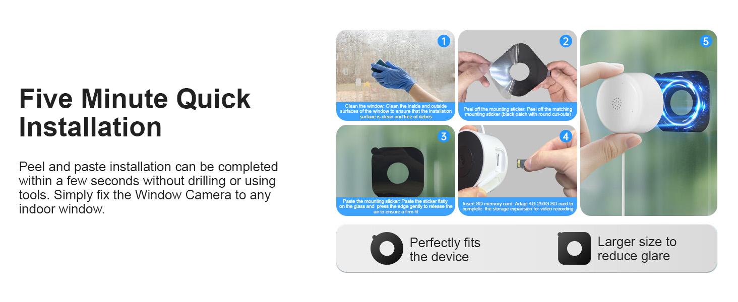 2K HD Window Security AI Camera, 4MP WiFi Indoor Camera with Starlight Night Vision & AI Smart Alerts for Home