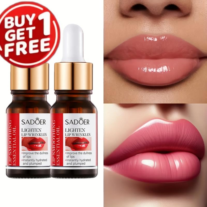 2pcs Lip Booster Plumping Essential Oil Hyaluronate Acid Moisturizing Sexy Lip Brightening Fade Lines Plump Lips Serum