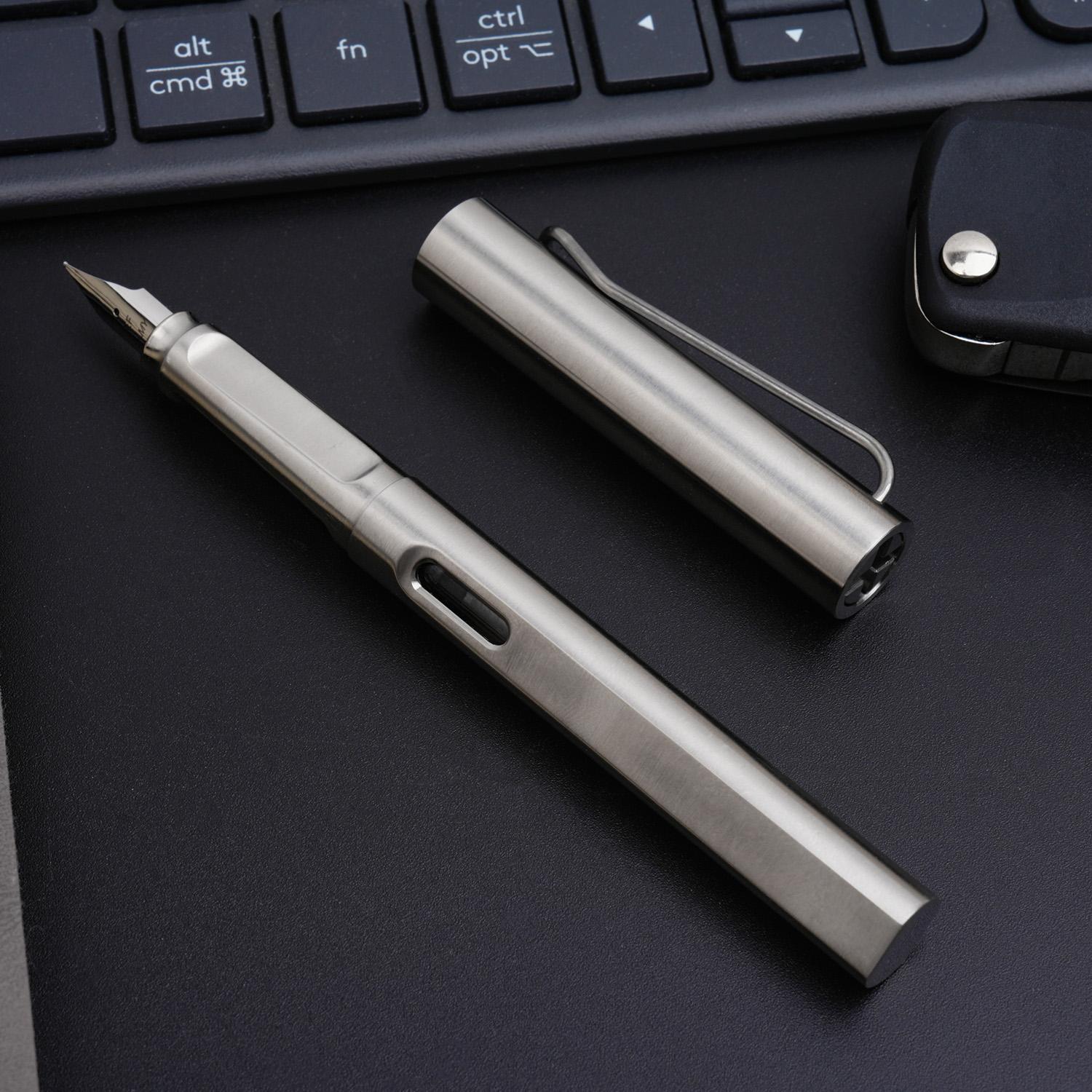 Titanium 2 in 1 Pen Set, Office Supplies with Medium Point and Replaceable Ink Refills, Essential Writing Tools for Home and Office, College Student Pen