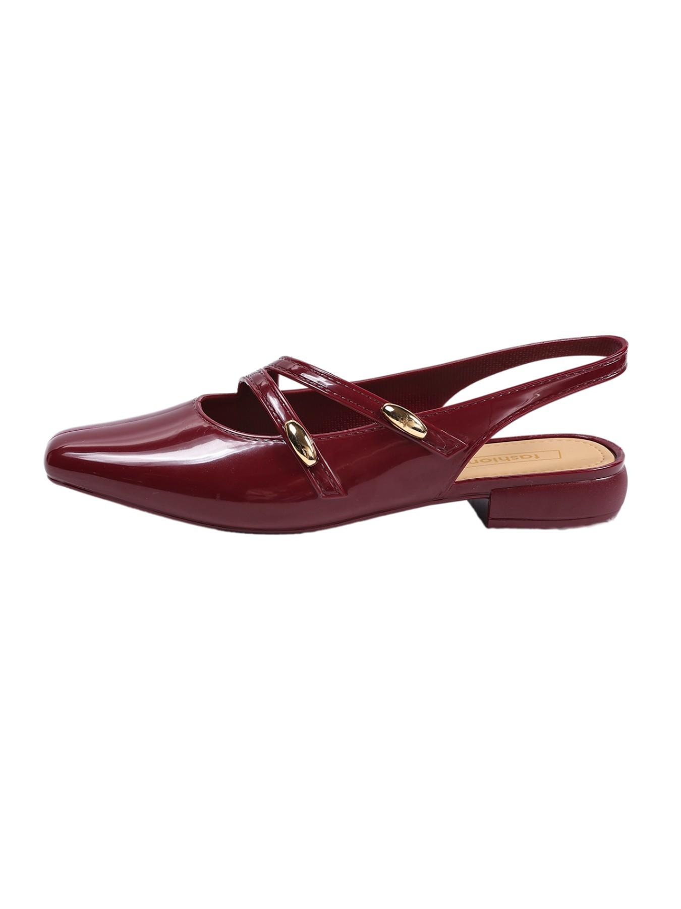 2026 Summer High-End Glossy Leather Mary Jane Shoes, Square Toe Backless Cross Strap Metal Buckle Low Heel Flat Sandals, Office Date Elegant Versatile Women's Shoes