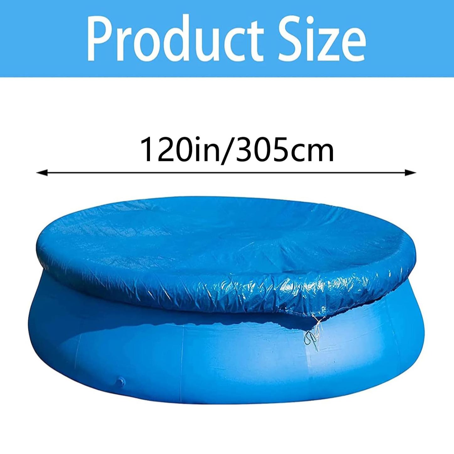 120-Inch Round Pool Cover, Solar Pool Cover for Inflatable Pools, Massage Bathtub Pool Cover, Ideal for Outdoor Use