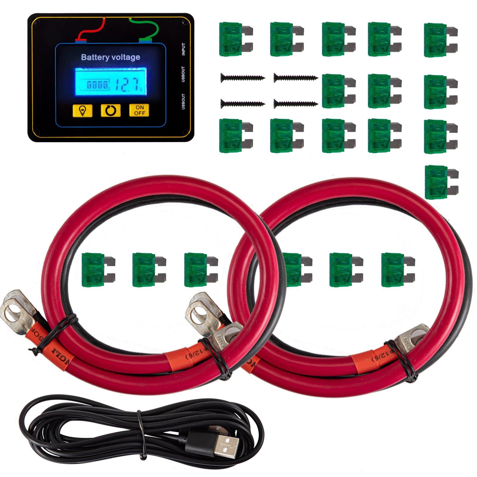 VEVOR 5000W Output Modified Sine Wave Power Inverter, DC 12V to AC 120V Car Converter with LCD Display, Remote Control, LED Indicator, AC Outlets for Car/Boat/RV Emergency Power