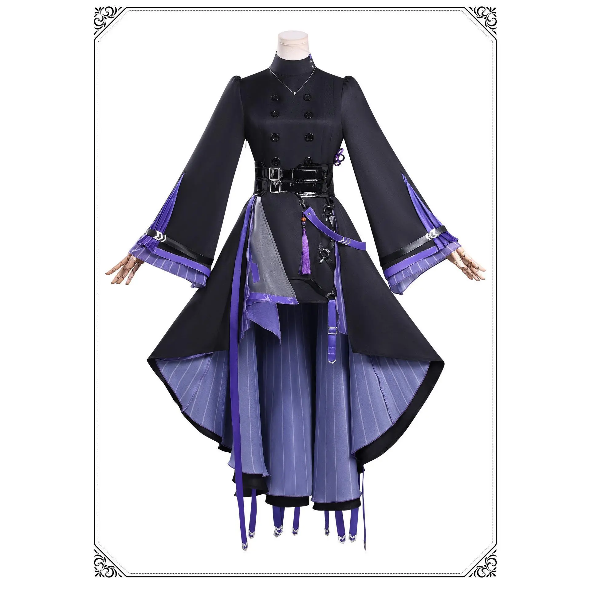Lin Cosplay Costume Game Arknights Cosplay DokiDoki-SR Women Black Costume Lin Yuxia Cosplay Suits Halloween Wig
