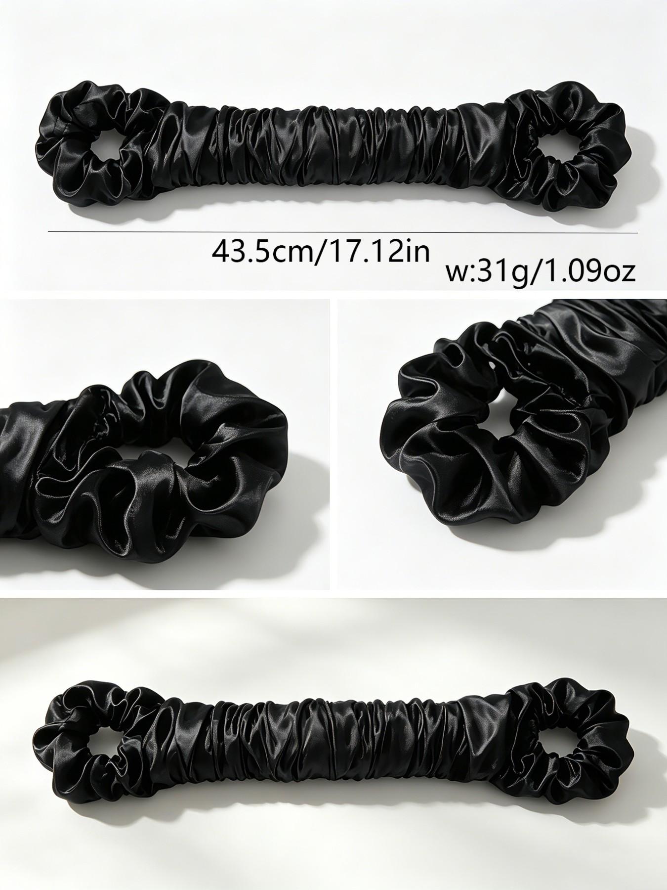 1pc Leopard Print Satin Sleep Curler, Soft No-Heat Hair Styler, Lazy Bun Maker, Large Wave Hair Tie, Gentle on Hair, Night Use