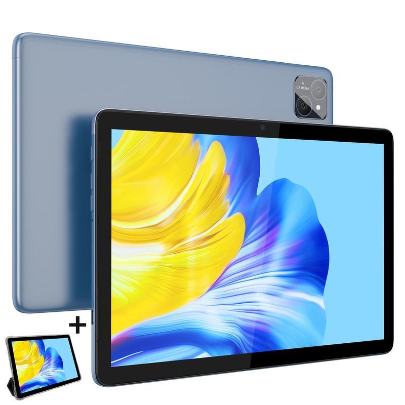 PRITOM 10.1 Inch Android 14 Tablet Dual Channel Speakers, 128GB Storage, HD Large Screen, with Protective Case, Holiday Gift tablet for student, Perfect Gift for FathersDayGift, Dealsforyoudays, TikTokShopRestock