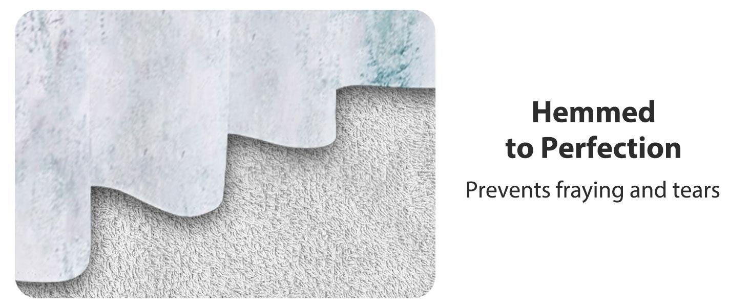 Teal Floral Shower Curtain 72x72 Inch, Boho Farmhouse Watercolor Poppy Bathroom Curtain, Washable Fabric Shower Curtain with 12 Hooks