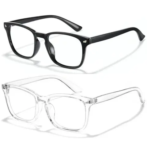 2024 Classic Fake Nerd Glasses - Lightweight Casual Fashion Frames, Long-wear Durable Stylish Glasses, Comfortable Fashion Frame Eyeglasses for Men/Women, 1-Pack/2-Pack/3-Pack Party Supplies for Occasions