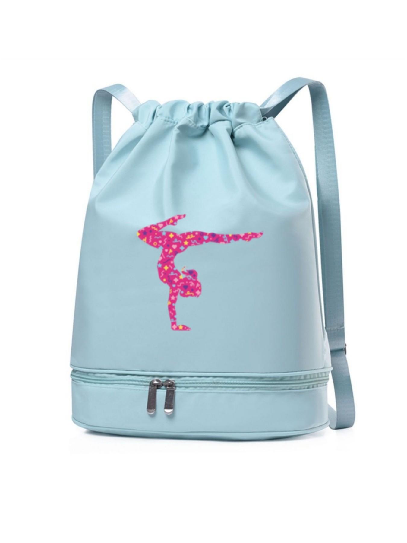 Women's Gym Bag, Adjustable Straps, Drawstring Closure, Independent Shoe Compartment, Rose, Ideal Gift, Daily Use