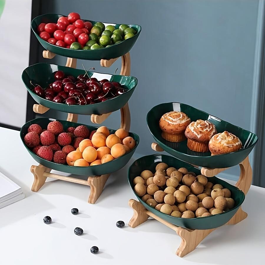 Multi-layered Fruit Tray with Stand, 1 Count Fruit Cake Snack Display Rack, Creative Food Tray for Home Living Room Kitchen Dining Room