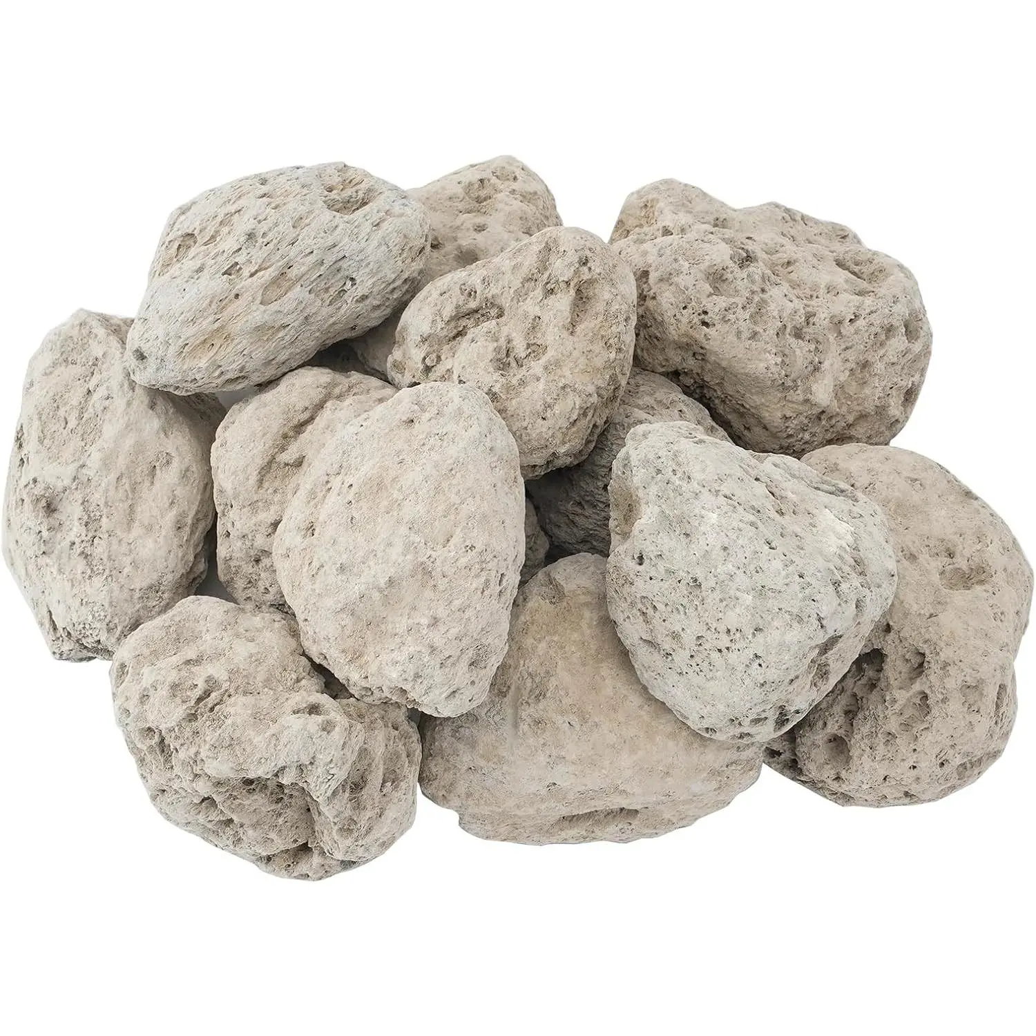 3"-5" Natural Volcanic Lava Rock for Fireplaces and Fire Pit, 5LB, Fireproof, Heatproof, Light Weight, for Outland Living Bond Portable Fire Pits, Landscaping Decoration
