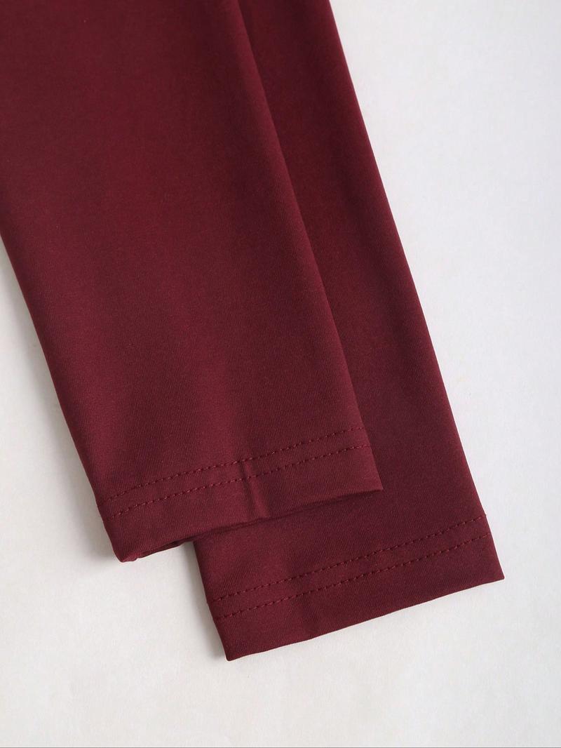 Elegant Party Cocktail Dress for Fall & Winter, Wine, Metal Decorations, Slim Fit, Perfect for Christmas and Formal Occasions