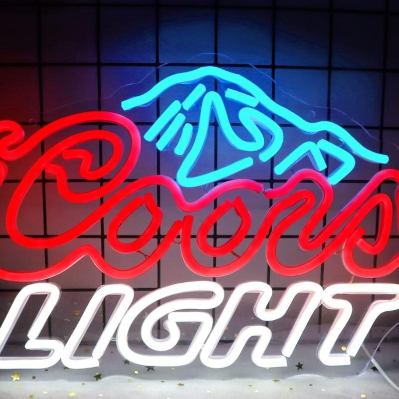 Bar Neon Sign Light, Cool LED Sign, and Blue, Adjustable Brightness, USB Wall Decor Art Atmosphere Lamp, Bedroom, Living Room, Bar, Shop