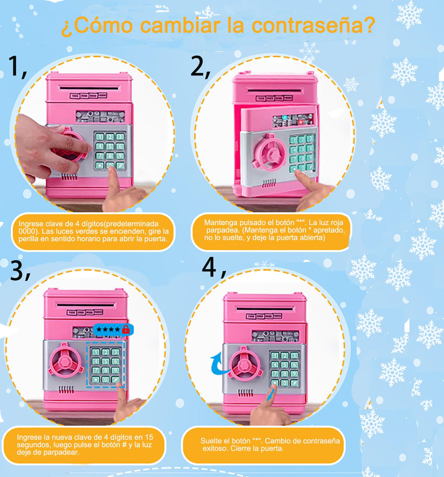 Electronic Piggy Bank with Password Code Lock | Kids Coin Money Savings Box Safe Cash Coin Can Toy, Mini ATM Banks for 3 4 5 6 7 8 9 10 11 12 Year Old Boys Girls  Christmas Birthday Gifts for Children