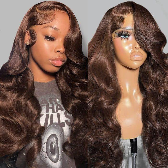 [New in] STERLY #99J Body Wave Wig 200% Density Burgundy 13x6 Full Frontal Human Hair Wigs Natural Black Front Wigs #4 Chocolate Brown Smooth Lace Wig Colored Beginner Friendly Wig #1 Jet Black Pre Plucked Pre Cut Wig