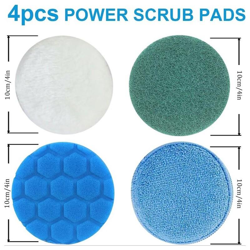 Multifunctional Electric Rotating Cleaning Brush, Wireless Bathtub and Tile Cleaner, LED Display Shower Brush, 2 Speeds, 7 Replaceable Heads