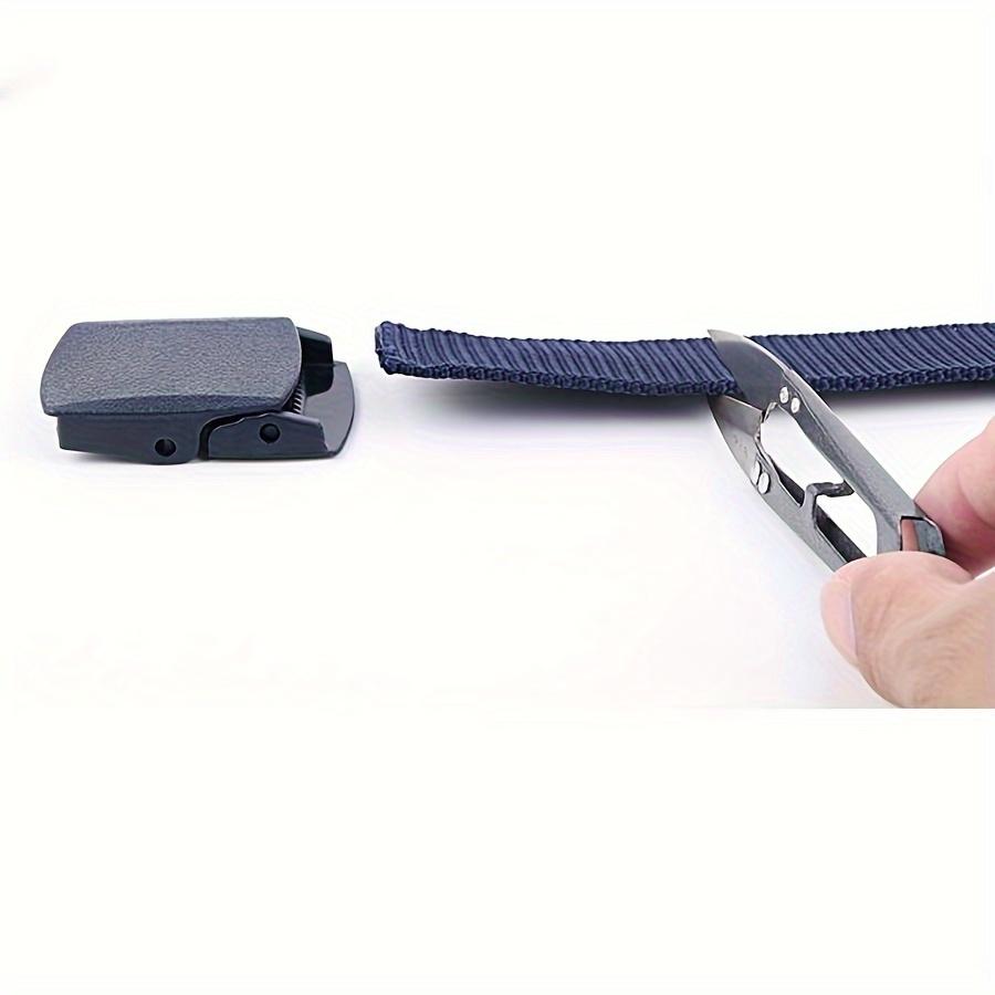 Nylon belt for both men and women, non-metal buckle, hypoallergenic, suitable for young people, outdoor leisure, smooth buckle nylon belt, passes security checks, trendy sports belt