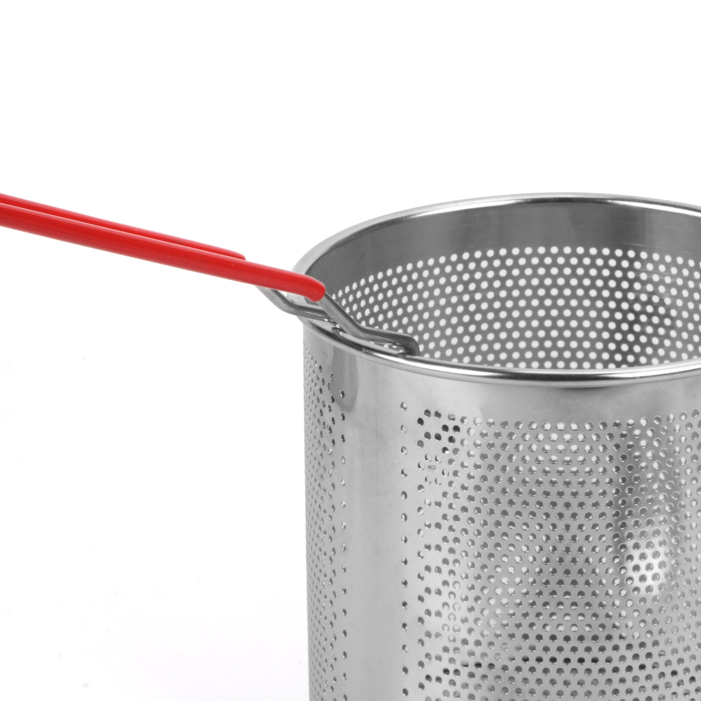 Stainless Steel Deep Fryer Pot with Filter Net, Small Home Use Mini Frying Pan, Multifunctional Outdoor Cooking Pot for Kitchen Camping Picnic