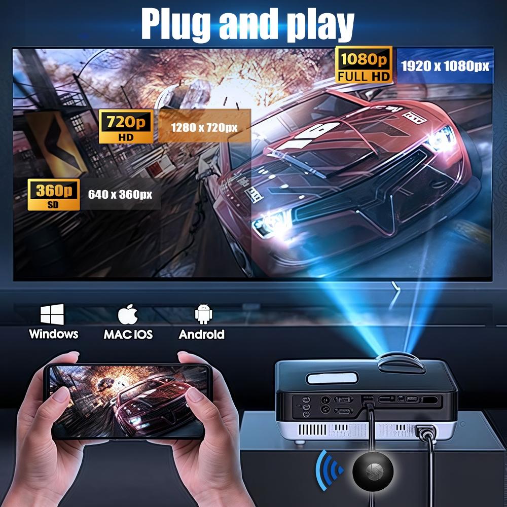 Wireless HDMI Display Adapter – 2.4GHz WiFi HD Screen Mirroring Device for Smartphones, Tablets, Laptops, Stream Videos, Photos, Media Files to TV, Projector, Monitor, Support Miracast Airplay DLNA, Digital Products, Electronic Gadgets