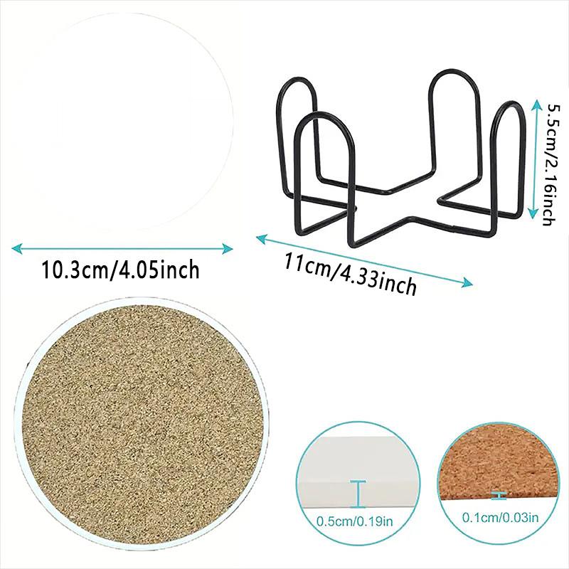 6-piece ceramic coaster set, futuristic theme: black off-the-shoulder dress with neon guns, heat-resistant and non-slip coasters with holders, perfect for home, dining, and as beverage mats.