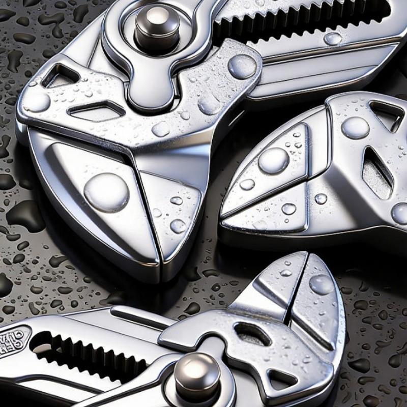 1pc Pliers Wrench, Two-In-One Adjustable Chrome Vanadium Steel Wrench, Flat Jaw Parallel Mouth, Ideal for Home Repair, Bolts, Nuts, Wrench Tool, Hand Tools