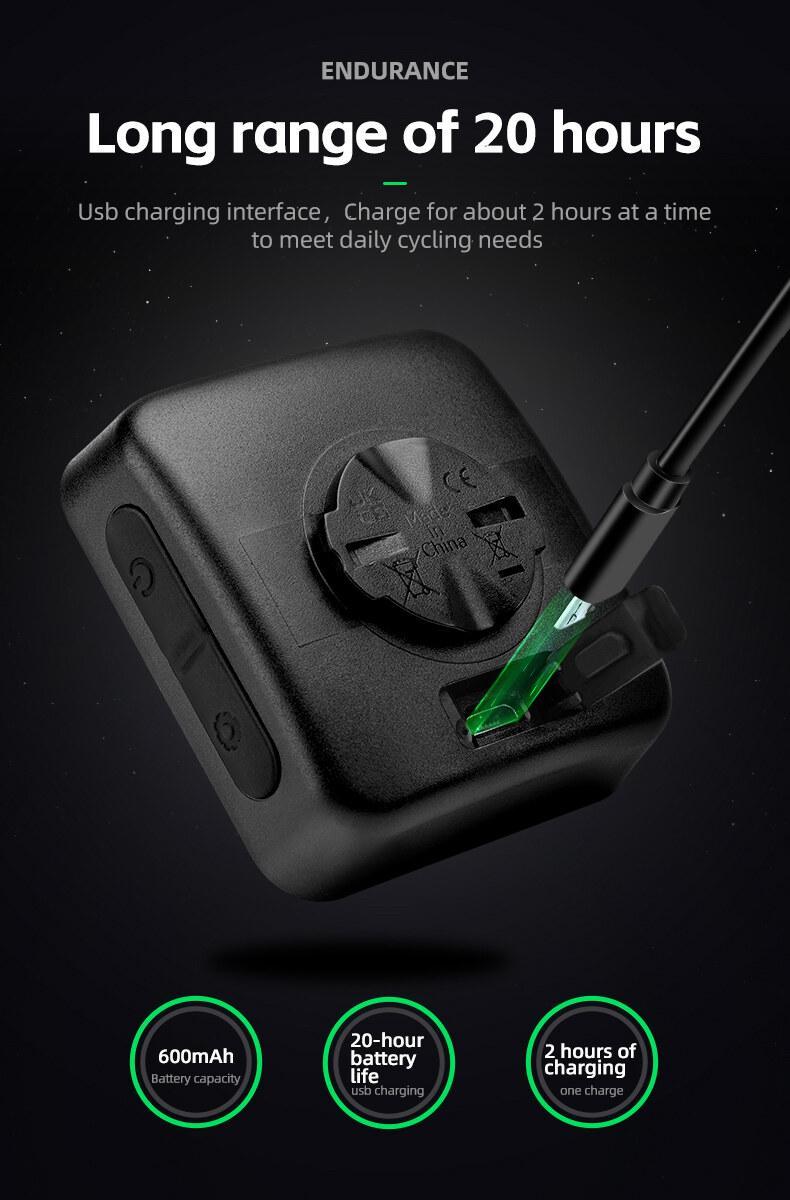 ROCKBROS GPS Bike Computer Accurate Wireless Speedometer with Backlight