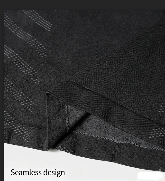 LiveGreat Men's 2026 Spring Autumn T-Shirt, High Stretch Seamless Jacquard Antibacterial Deodorant Sports Tee