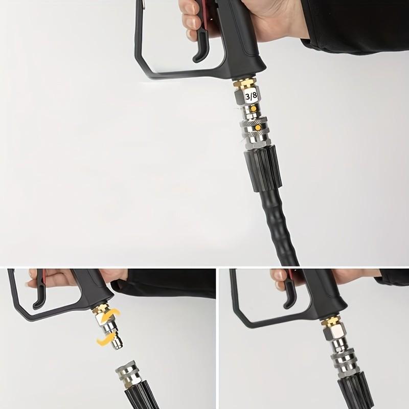 High Pressure Washer Rotating Adapter, M22-14mm/15mm to M22 Anti-Twist Connector, 360 Degree Rotation, for Water Gun, Hose