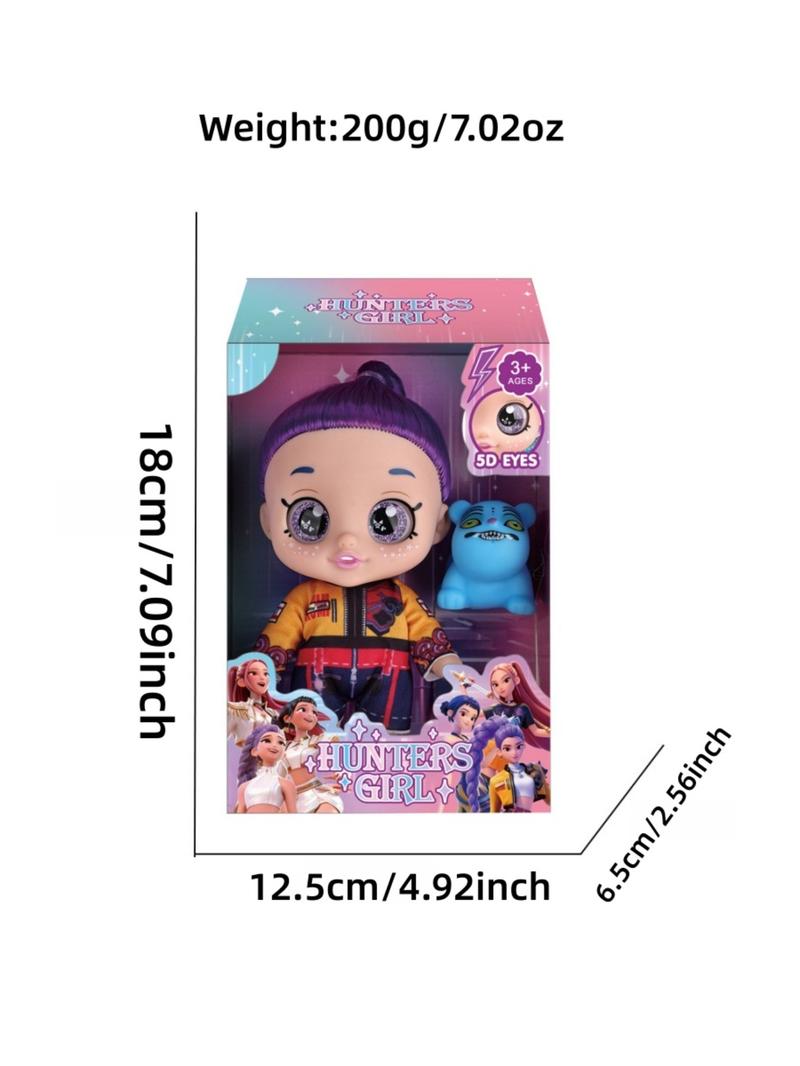 K-Pop Demon Hunter Anime Doll Set, 7 Inch Moveable Figures Rumi Mira Zoe, Cartoon Inspired Collection, Mystery Box Merch Gift, Articulated Figures