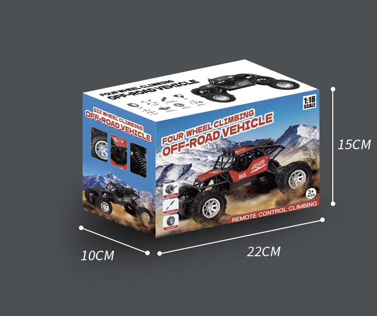 RC Off Road Car Alloy Body Remote Control Monster Truck With Elastic Shock Absorbers Rubber Tires All Terrain Waterproof RC Crawler For Sand Grass And Mountain Roads
