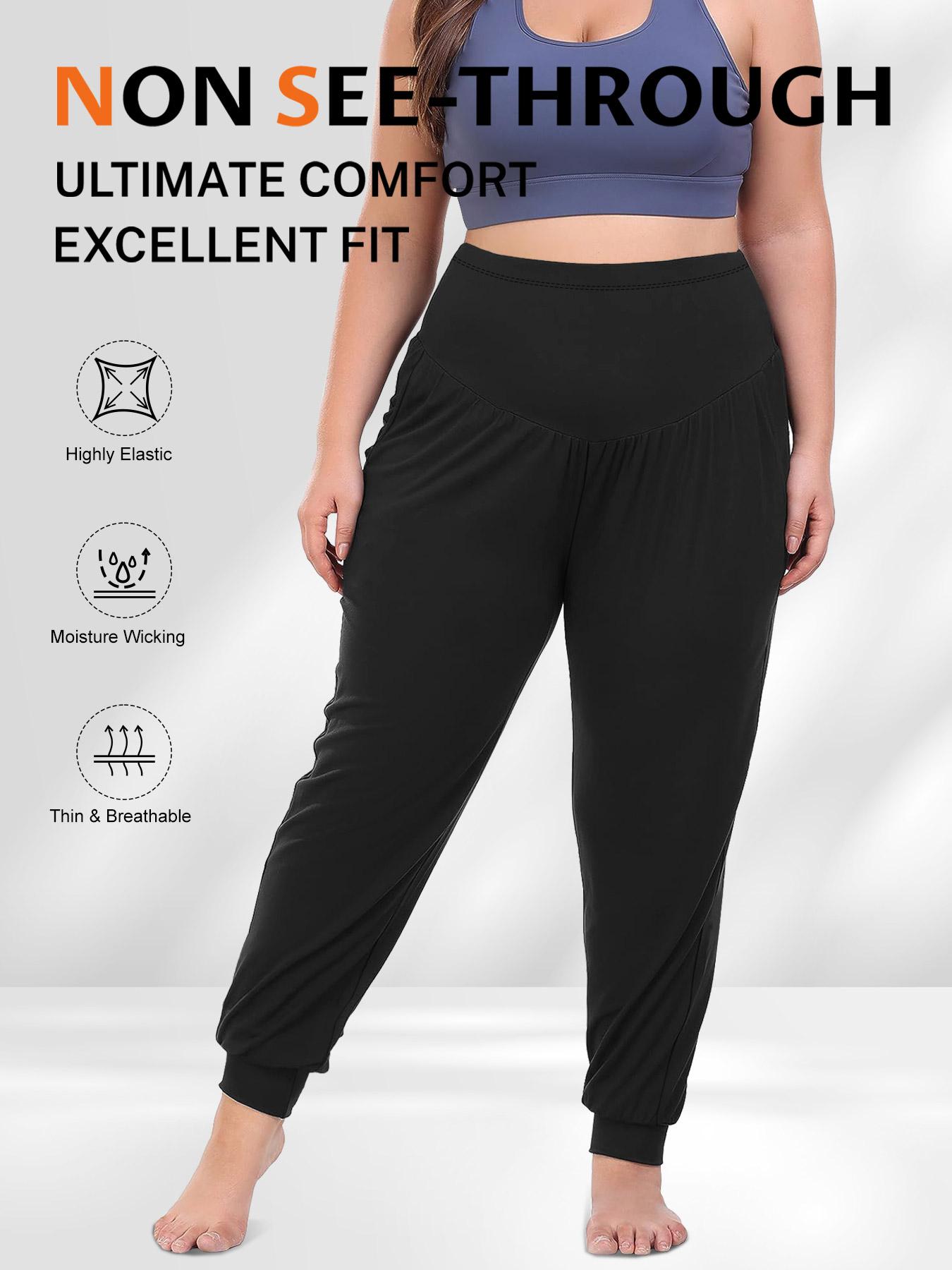 Plus Size Women's Harem Pants, High Waist for All Seasons, Casual Comfortable Loose Fit Fabric, Stylish and Versatile, Boho Fashion Trousers