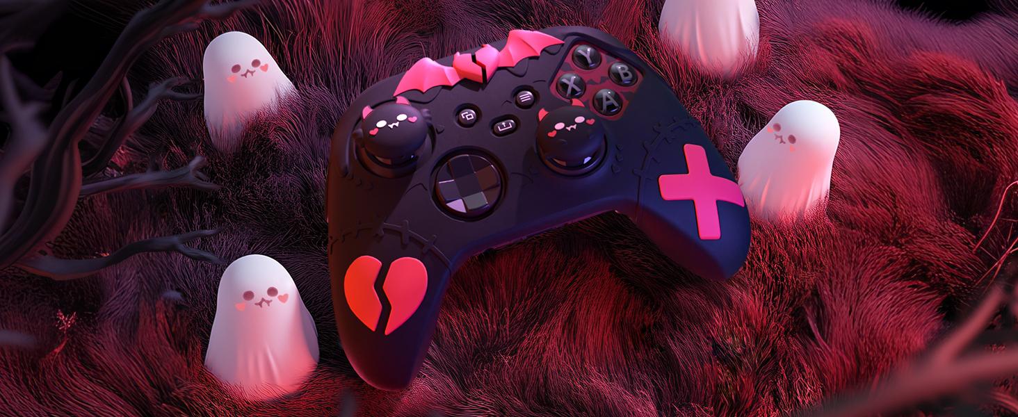 PlayVital Gothic Imp Series Cute Silicone Skin for Xbox Series X & S Controller, Anti-Slip Grip Silicone Cover, Protective Silicone Case for Xbox Core Controller with Thumb Grips