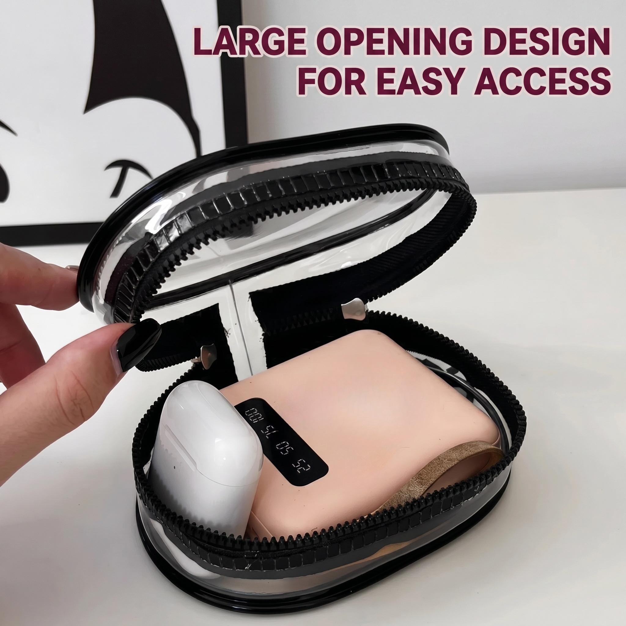 3 PCS Clear Plastic Storage Bag,Portable Ear Plug & Cable Organizers, Earphone and Headphone Pouch, Durable Mini Electronic Earplugs Protective Travel Bag with Key Fob, Transparent Household Item, Protection, Audio-YY1