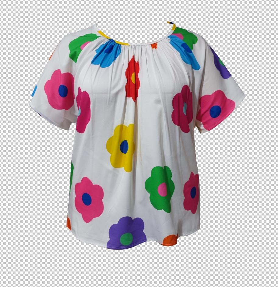 Fashion Sunflower Random Print T-Shirt, Casual Summer Top, Comfortable Cotton Material, Perfect for Daily Wear, Women's Fashion Tee