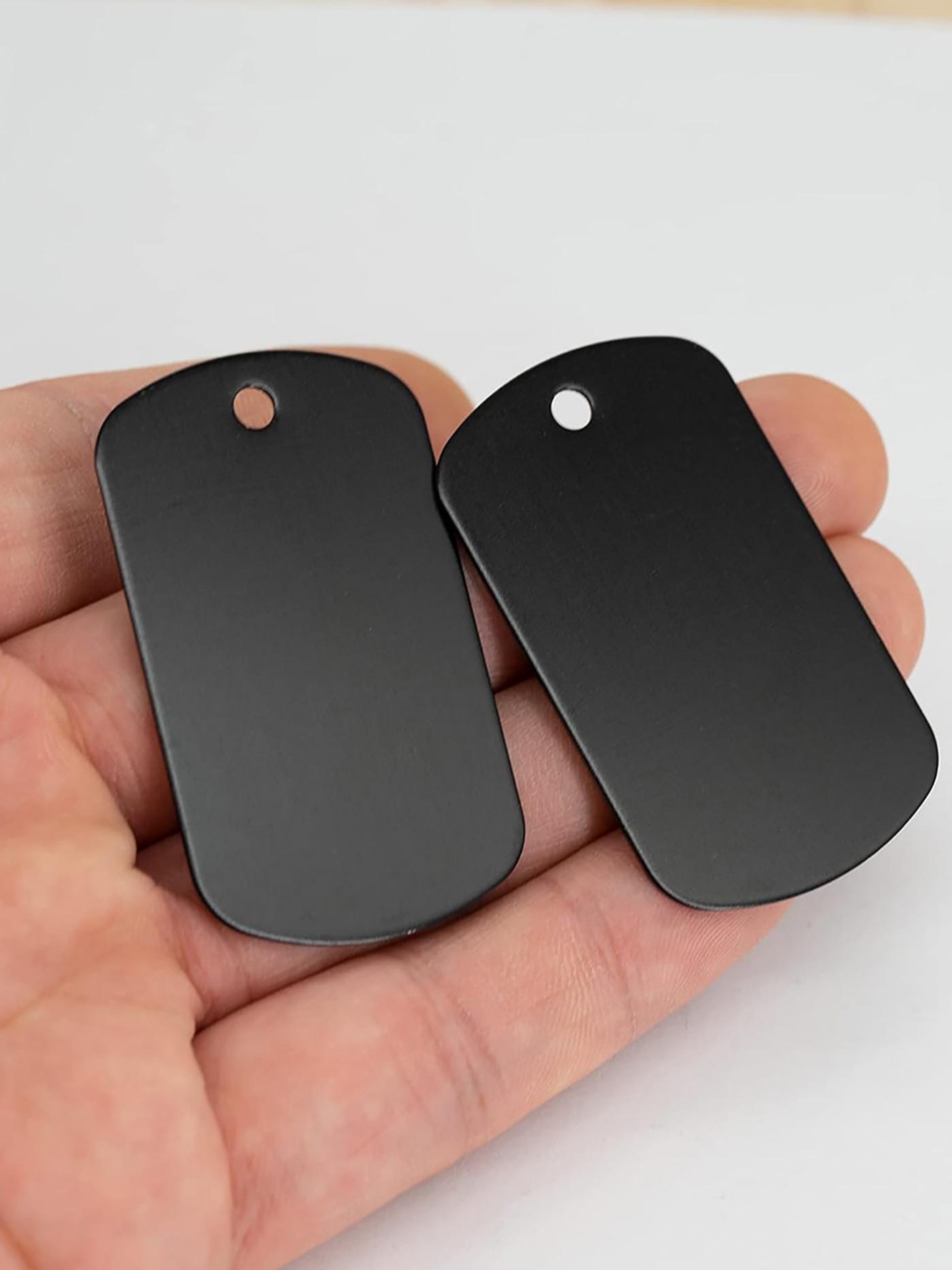 Stainless Steel Blank Labels Pressed Blanks 10 Packs, Durable Labeling Material, Ideal for Customization, High-Quality Stainless Steel