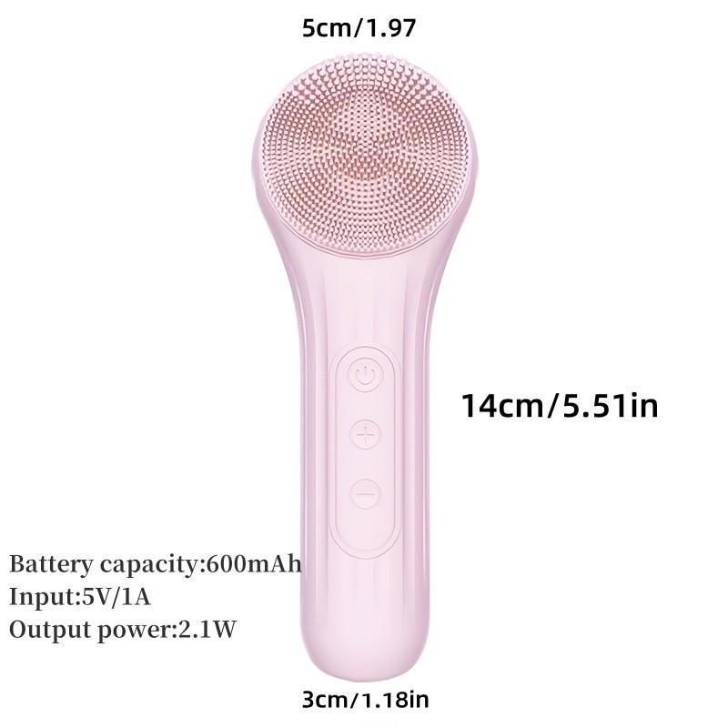 Electric sonic facial cleansing brush, facial cleanser tool, facial exfoliating brush, silicone purple brush for cleansing mousse, gentle facial cleansing tool, skin care tool, multiple colors available