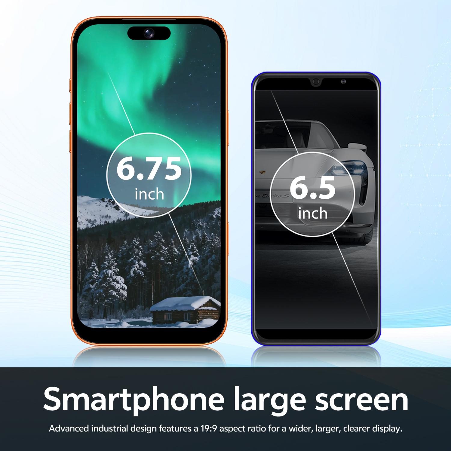 Astarry-17 Pro Max 4g Large Screen Smartphone, Android Cell Phones, 6.75-Inch HD Screen, Mtk6762 Chip, 3gb+32GB RAM, Dual Cameras, 4100mah Battery, Android 12 System