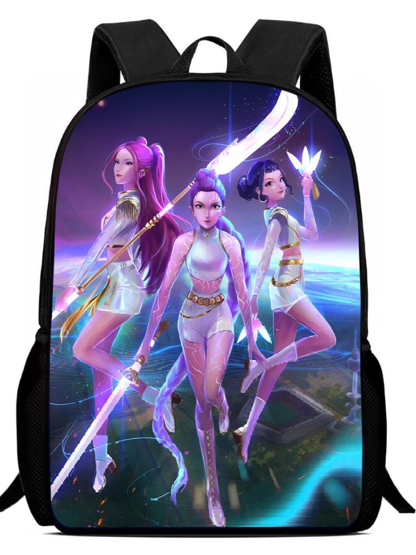 K-Pop Demon Hunters Concert Style Backpack, High Aesthetic Student Bag, Anime Merchandise Dual Shoulder Bag, Trendy School Bag
