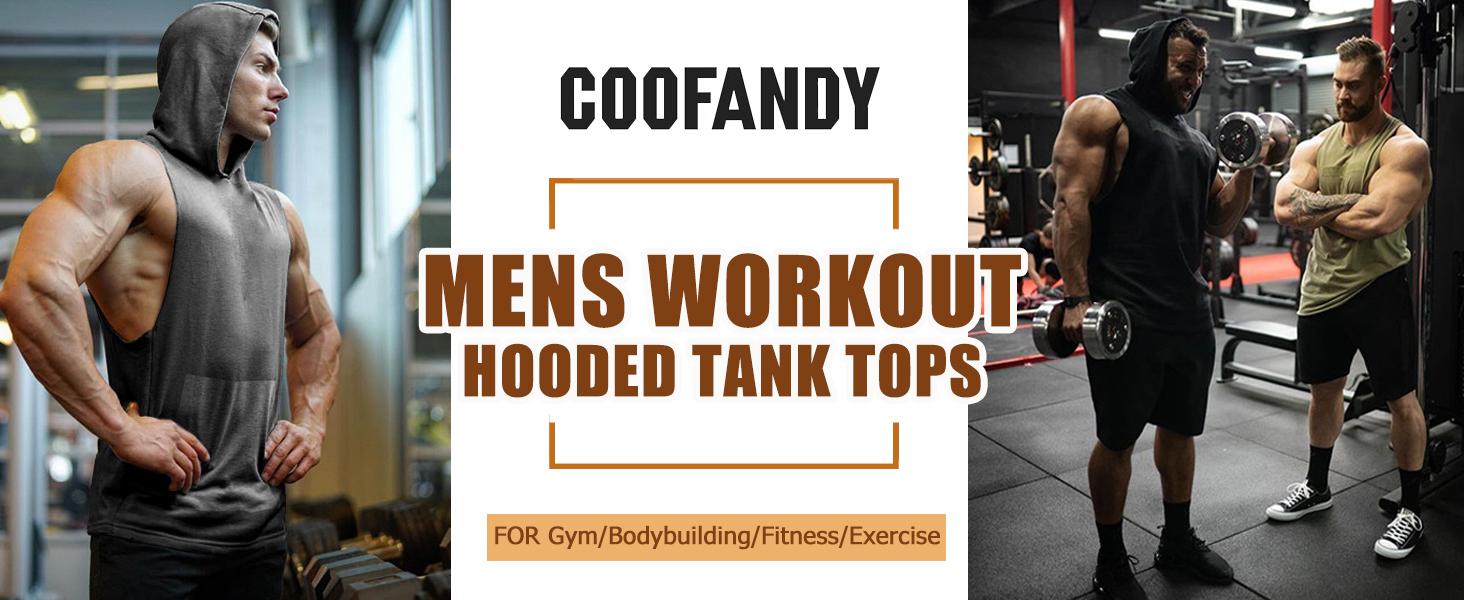 COOFANDY Men's 2 Pack Workout Hooded Tank Tops Bodybuilding Muscle Cut Off T Shirt Sleeveless Gym Hoodies COOFANDY Men's 2 Pack Workout Hooded Tank Tops Bodybuilding Muscle Cut Off T Shirt Sleeveless Gym Hoodies
