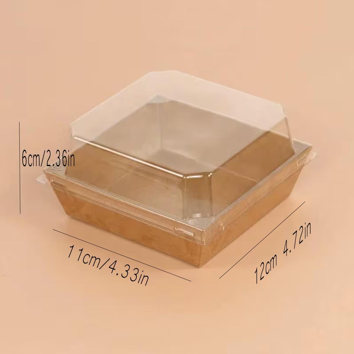 10/30/50pc transparent lid rectangular Premium cake box, disposable container, pastry container, takeout packaging box, Bakeware, suitable for sandwiches, desserts, pastries and light meals, especially suitable for festivals, parties