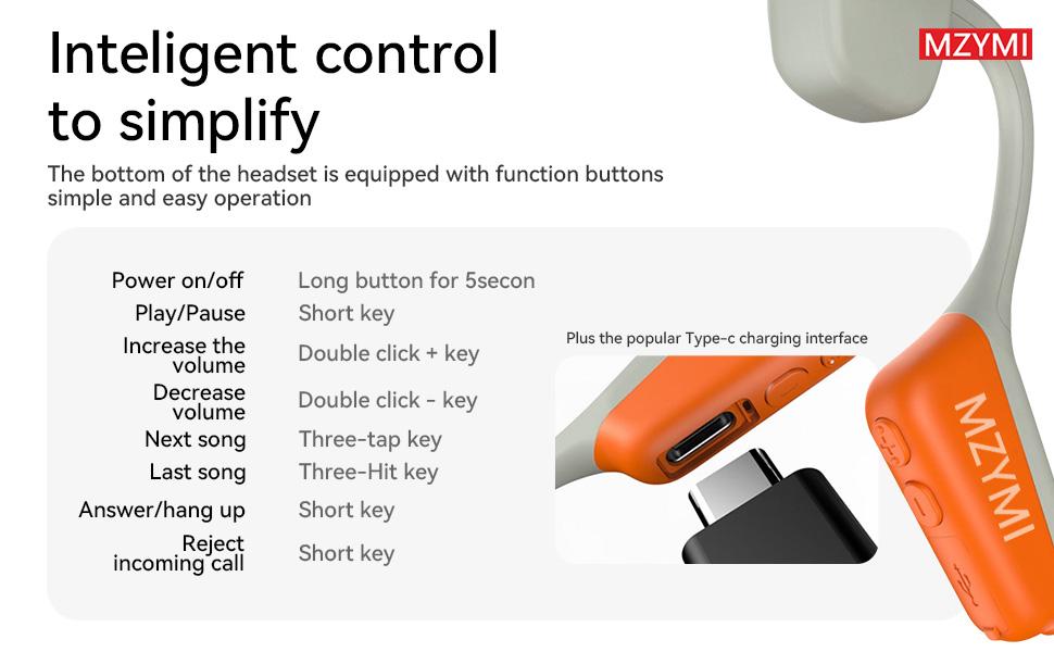 MZYMI i18pro Bone Conduction Neckband Wireless Earphones Headphones Sports Open Ear Headset With Mic Stereo Earbud Audio Black