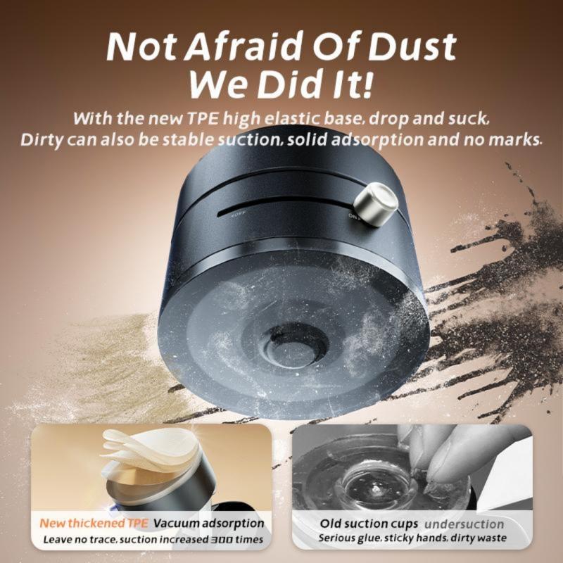 Vacuum Magnetic Suction Phone Holder, 2025 New Magnetic Suction Phone Mount, Foldable Portable Double-Sided Vacuum Magnetic adsorption Adjustable Mobile Phone Holder for All Phones, Cell Phone Mount