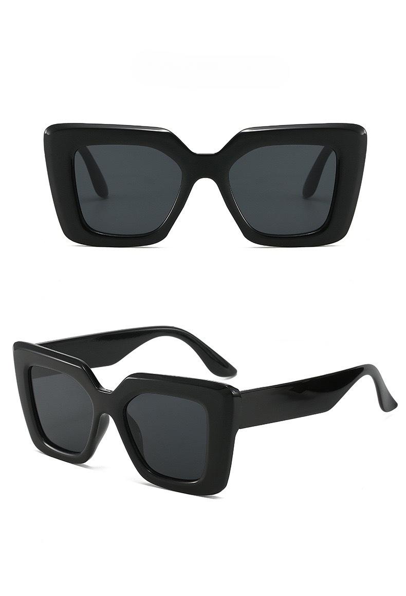Large frame simple and fashionable square sunglasses for women, Instagram popular street photography sunglasses, European and American trendy sunglasses