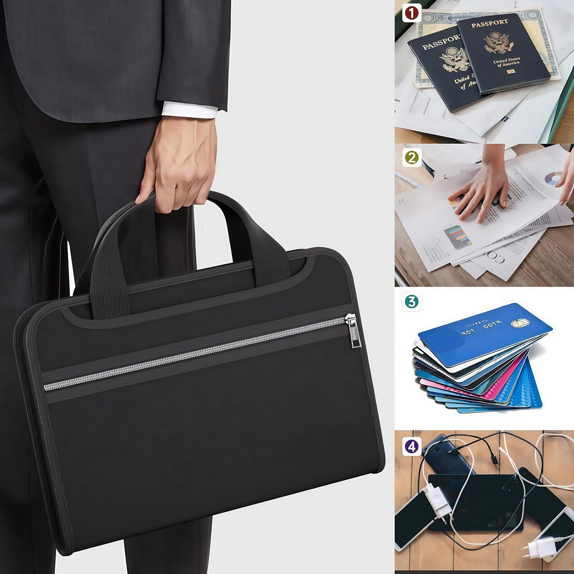 Fireproof Document Bag, Multi-Functional Fire-Resistant File Organizer, Expanding File Folder, Safe Storage for Important Documents & Certificates