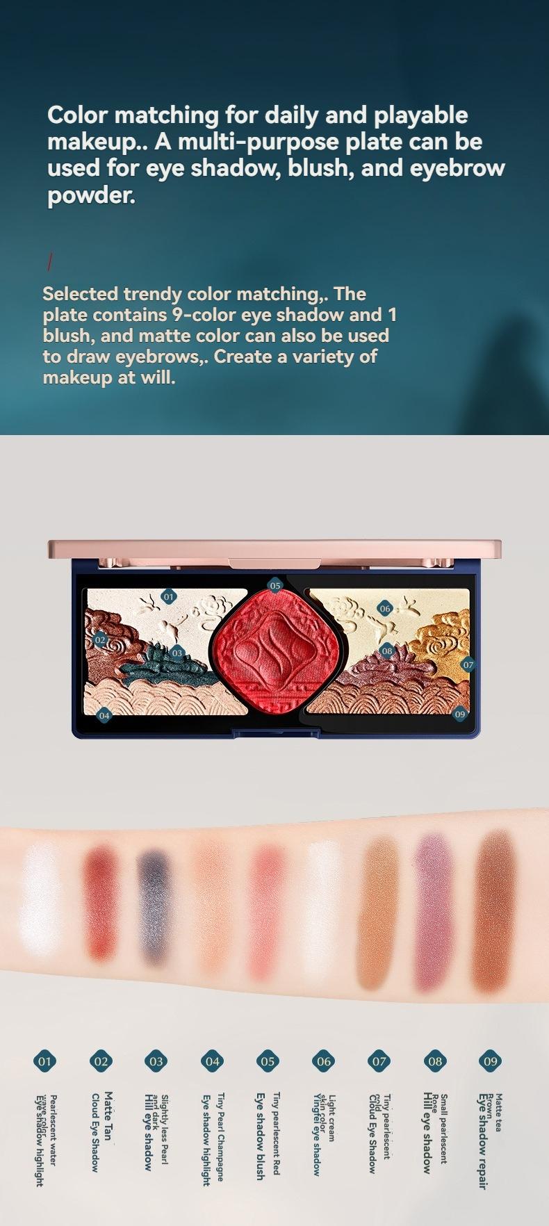 12-piece love cast rhyme beauty set, including air cushion BB cream, makeup powder, lipstick, concealer, eye shadow, mascara, eyeliner pen, eyebrow pencil, makeup brush and a series of makeup sets, high-end gift boxes, gifts for people, holiday gifts