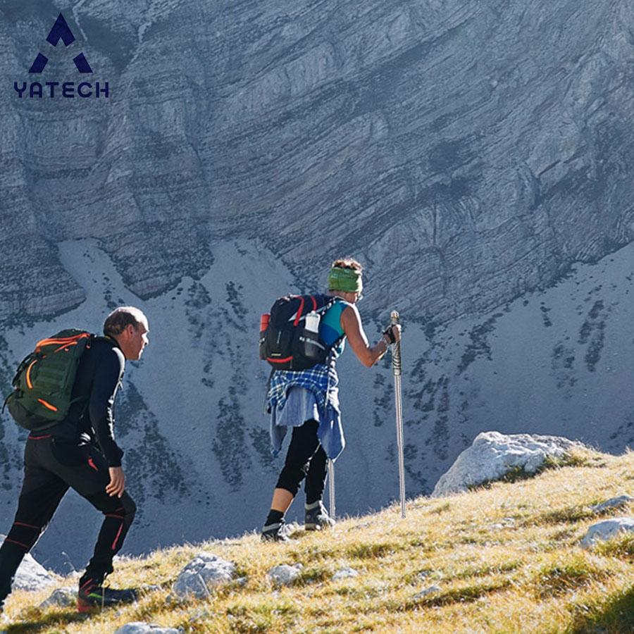 Multifunctional Mountain Climbing Pole - High-grade Alloy Steel Climbing Pole Set - Compact Foldable Design, with Shock-Absorbing Handle, Hiking Telescopic Pole, Adjustable Telescopic Rod, Multifunctional Climbing Pole, Foldable Rod