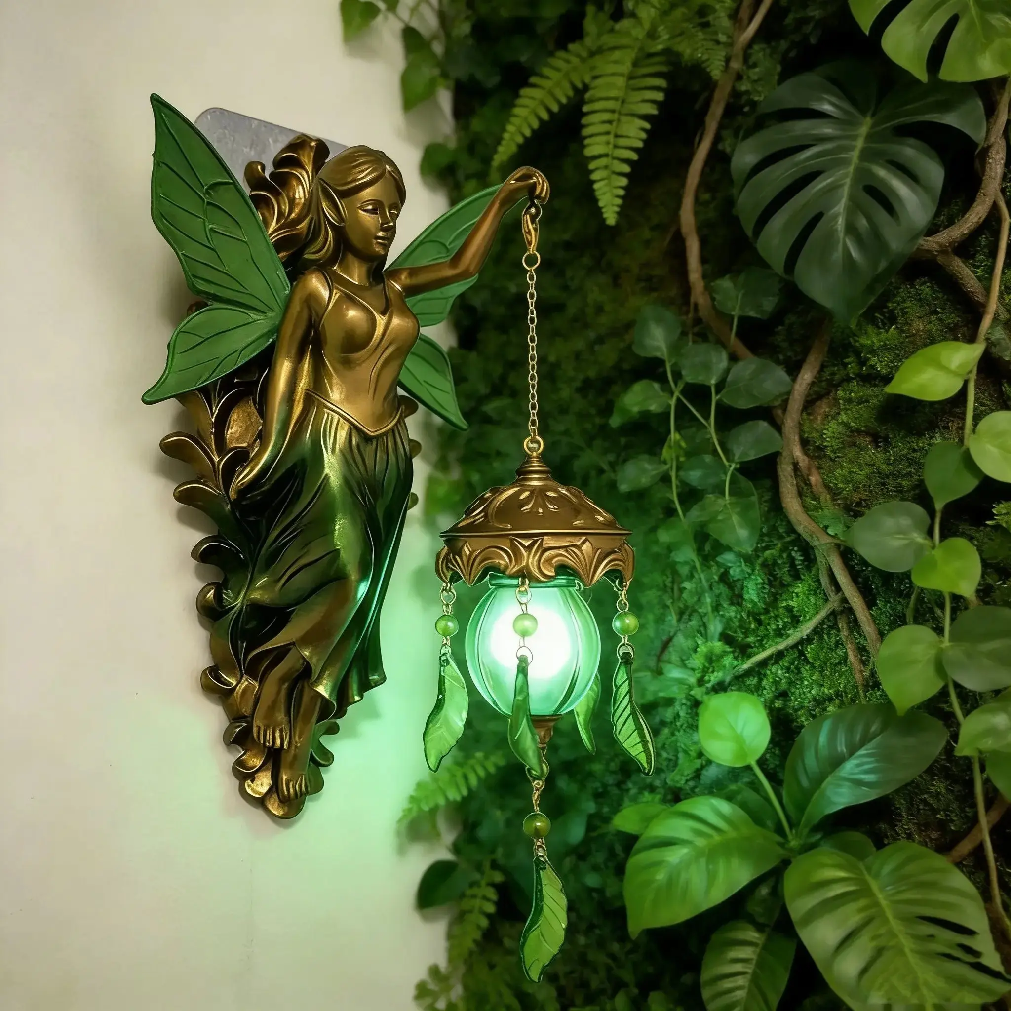 Mermaid Wall Lamp Resin Craft, Creative Decorative Light Fixture, Unique Art Piece for Home Decoration, Elegant Lighting Accessory