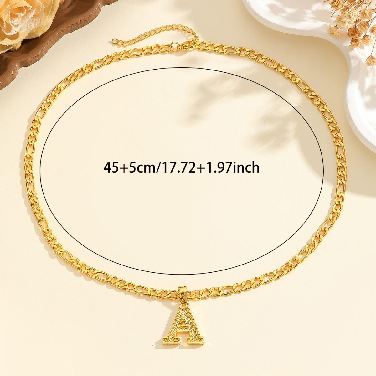 26 Unisex Alphabet Necklaces - Stainless Steel Jewelry with Letter Shapes Alphabet Pendants, Ol Fashion High-End Versatile Minimalist Accessory, Perfect Gift for Loved Ones